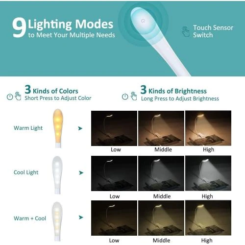 Détail de Lampe de Lecture Cocod, Liseuse LED Rechargeable Flexible