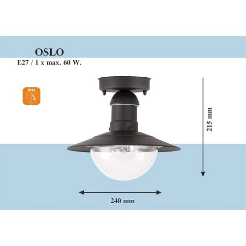 Détail de Lampe d'extérieur Rabalux Oslo, métal, plastique, noir