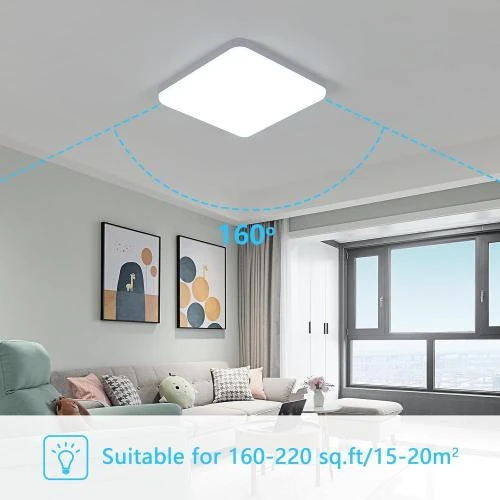 Zoom sur Plafonnier LED Toolight 32W, 3600LM, IP54, Moderne