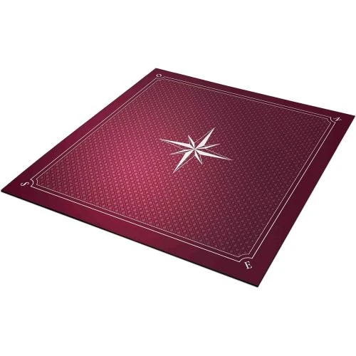 Détail de Tapis Tarot Rose des Vents Bordeaux, Fabrication Française