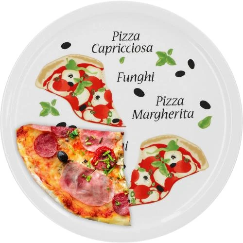 Zoom sur Assiettes porcelaine VAN WELL, motif Margherita, 30,5 cm