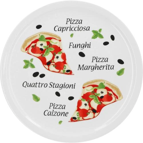 Détail de Assiettes porcelaine VAN WELL, motif Margherita, 30,5 cm