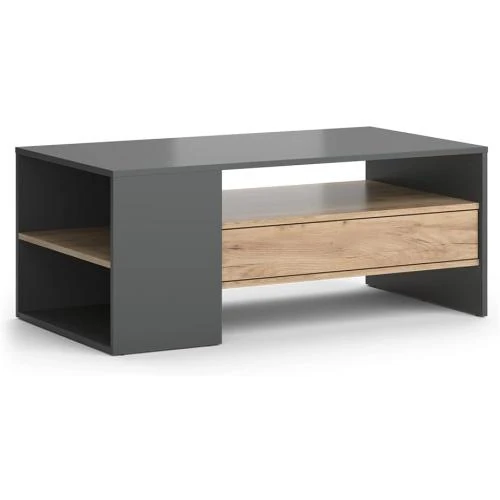 Table Basse Vicco Fabien Chêne Doré Anthracite - Vue principale