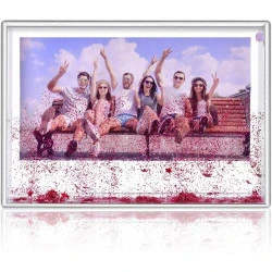 Cadre photo acrylique paillettes rouge Draxdlche