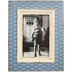 Cadre Photo Vague Bleue, Décoration Élégante, Style Moderne