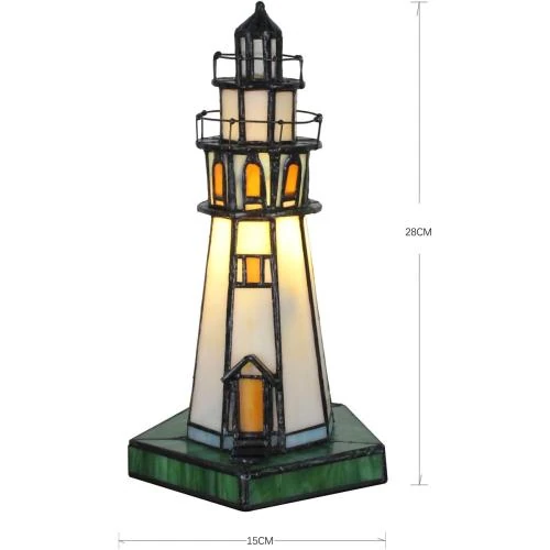 Zoom sur Lampes de Table Verre Tiffany, Lumières Décoratives Colorées