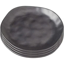 Assiette Kare, Noir, Élégance et Design Moderne