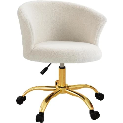 Chaise Bureau Ergonomique Vinsetto, Confortable, Pivotante, Blanc - Vue principale