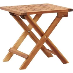 Table Pliable Jardin VidaXL, Bois Acacia Massif, Terrasse