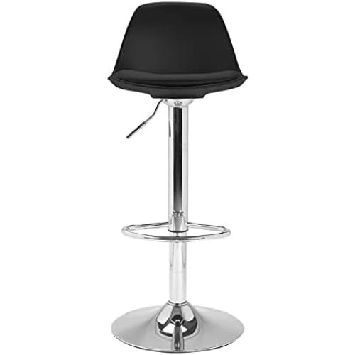 Zoom sur Tabourets Bar Karl Design Noir, Lot de 2 IDMarket