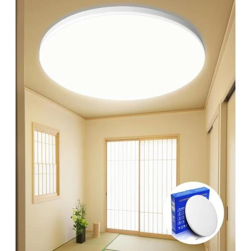 Plafonnier LED Buvyuotu Rond 24W 6000K Blanc Moderne - Vue principale
