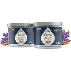 Bougies parfumées Glade, huiles essentielles lavande, bois de santal