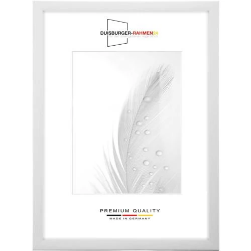 Cadre Photo sur Mesure, Bois MDF Blanc, Vitre Antireflet - Vue principale