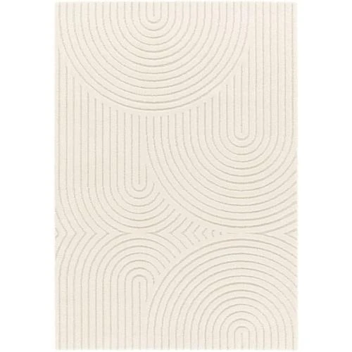 Tapis de Salon Relief Circle Ecru Crème Cocoon - Vue principale