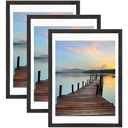 Cadres photo A2 noirs, Lot de 3, Upsimples