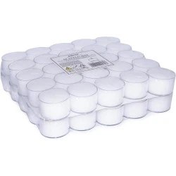 Bougies chauffe-plat blanches non parfumées Pajoma, 50 pièces