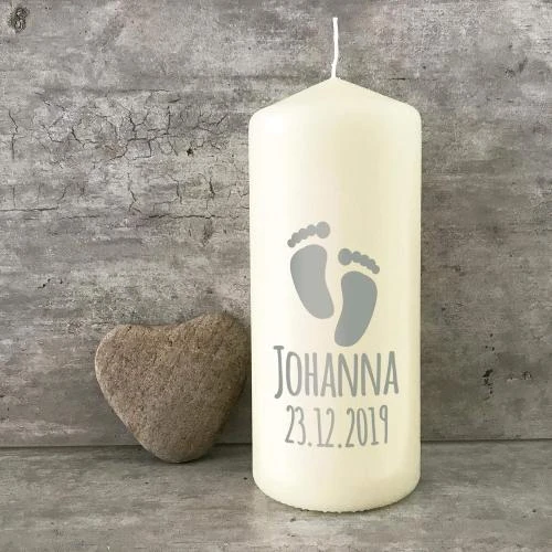 Zoom sur Bougie anniversaire personnalisée, motif unique, cadeau idéal