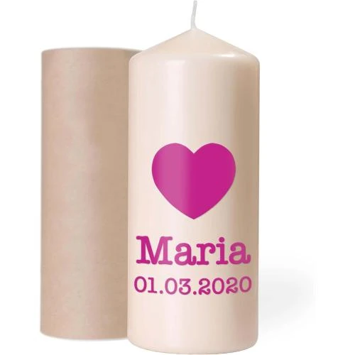 Bougie anniversaire personnalisée, motif unique, cadeau idéal - Vue principale