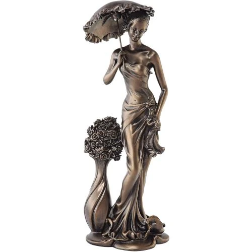 Détail de Dahlia Studios Sculpture Bronze Printemps Promenade