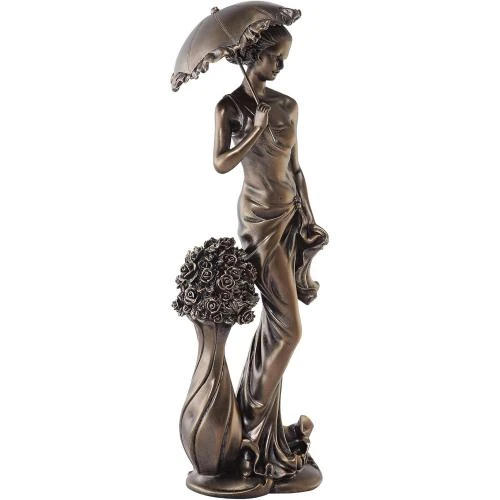 Zoom sur Dahlia Studios Sculpture Bronze Printemps Promenade
