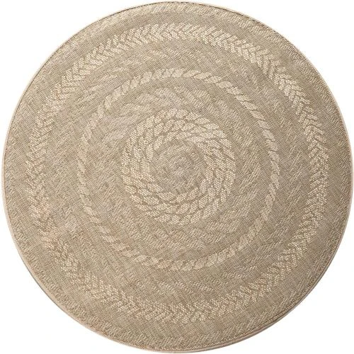 Paco Home Tapis Rond Tissé Style Sisal Beige - Vue principale