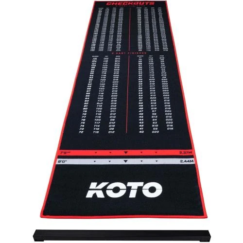 Détail de Tapis de fléchettes KOTO, antidérapant, rouge, haute qualité