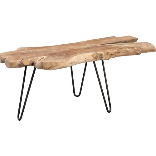 Table Basse M2 Kollektion, Bois de Teck, Marron - Vue principale