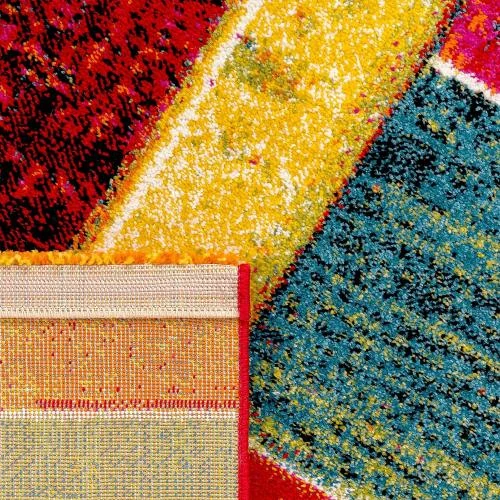 Zoom sur Tapis Moderne Vintage Motif Abstrait pour Salon Chambre