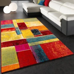Tapis Moderne Vintage Motif Abstrait pour Salon Chambre