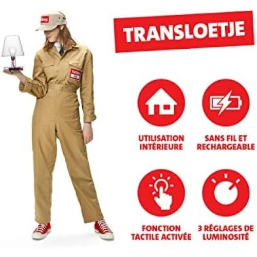 Zoom sur Lampe de Table Rechargeable Transloetje Fatboy - Idéale pour Chevet