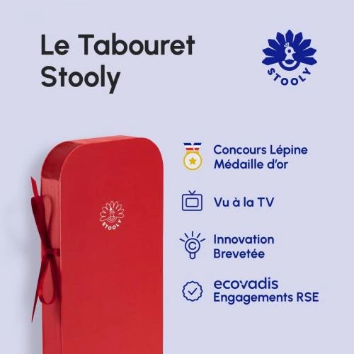 Zoom sur Tabouret Pliable Stooly en Carton Recyclable Éco-responsable