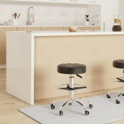 Tabouret Pivotant Hauteur Réglable, Roues, Bureau, Salon, Spa en situation