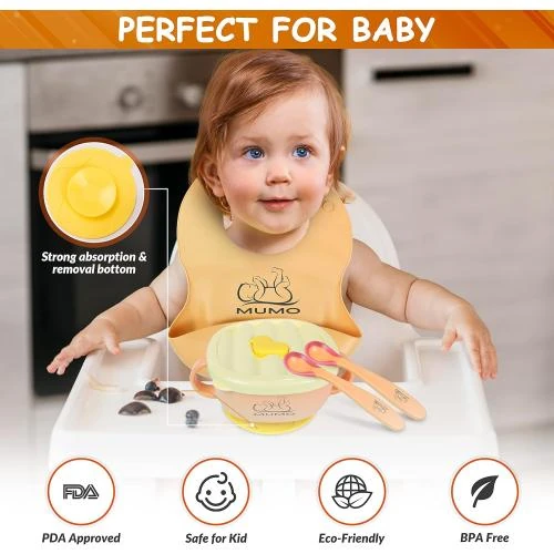 Zoom sur Mumo Cuillères silicone enfants, 2 pièces, orange