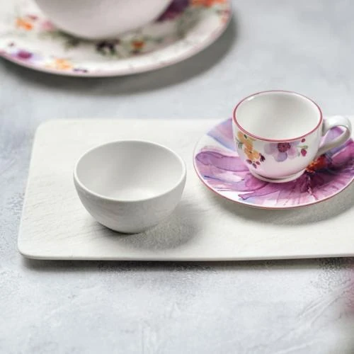 Zoom sur Assiette multifonctions rectangulaire Villeroy Boch, porcelaine blanche