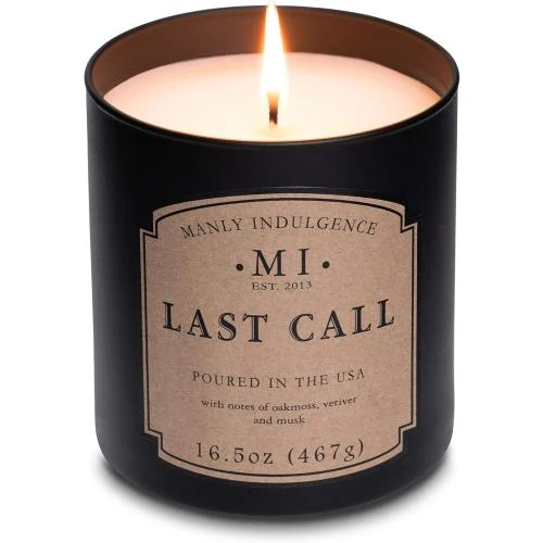 Zoom sur Bougie parfumée verre noir mat Manly Indulgence