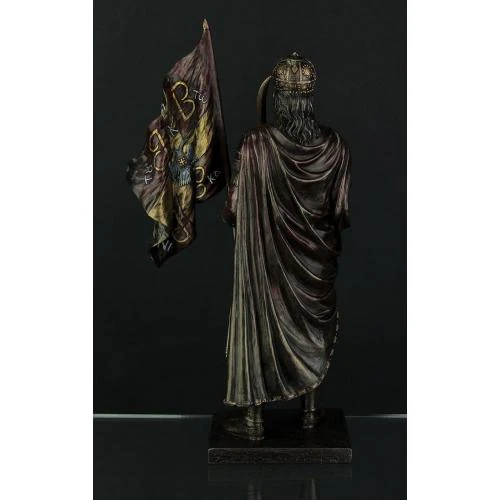 Zoom sur Statue Byzantin Constantin XI Palaiologue, Zeckos, Bronze