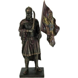 Statue Byzantin Constantin XI Palaiologue, Zeckos, Bronze