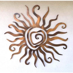 Décoration murale spirale, bois véritable, effet 3D