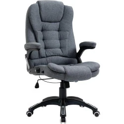 Fauteuil Bureau Ergonomique Vinsetto, Dossier Inclinable, Gris