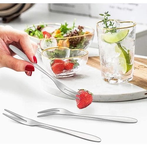 Détail de Fourchettes à Fruits En Acier Inoxydable, Boite Rangement