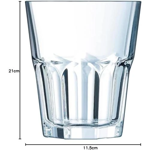 Zoom sur Verres à whisky Arcoroc Granity, lot de 6 transparents