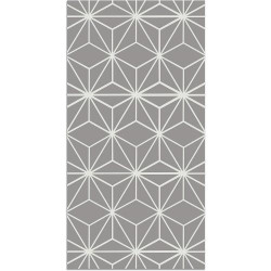 Présentation Tapis Vinyle Antidérapant Lavable Panorama, Étoiles Grises