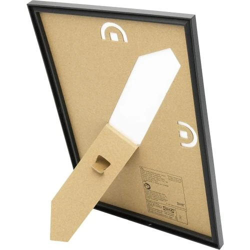 Zoom sur Ikea YLLEVAD Lot 4 Cadres Photo Plastique Noir