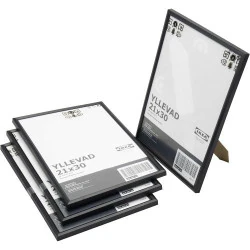 Ikea YLLEVAD Lot 4 Cadres Photo Plastique Noir