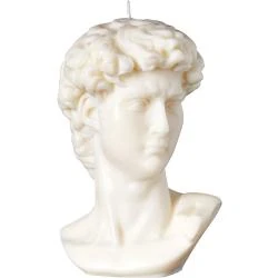 Bougie soja artisanale, statue David, décoration intérieure
