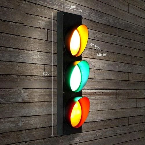 Zoom sur Appliques Murales VOMI, Lampe LED Tricolore Retro