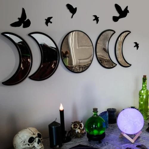 Miroirs acryliques NESHE, phases de lune, décoration scandinave - Vue principale