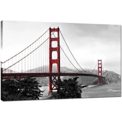 Tableau Toile Moderne Golden Gate Bridge, Décor Murale
