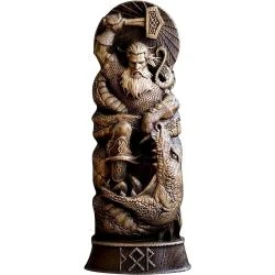 Statue Dieu Nordique Résine, Figurine Artisanat Viking