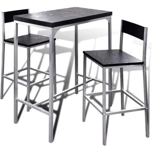 Détail de Jeu de Bar Petit Déjeuner Comptoir Élevé, Chaise Haute